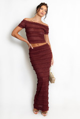 Lace Panelled Maxi Skirt
