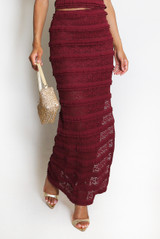 Lace Panelled Maxi Skirt