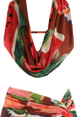 Citrus Drape Halter Neck Top and Skirt Set