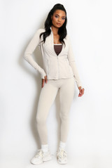 Sculpted Active Gym Jacket And Legging Set