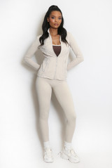 Sculpted Active Gym Jacket And Legging Set