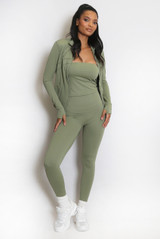 Sculpted Active Gym Jacket And Legging Set