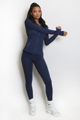 Sculpted Active Gym Jacket And Legging Set