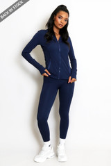 Sculpted Active Gym Jacket And Legging Set