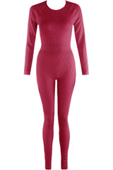 Ribbed Long Sleeve Top and Legging Set