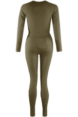 Ribbed Long Sleeve Top and Legging Set