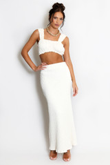 Shirred Milk Maid Top And Skirt Set