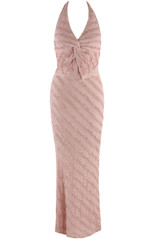 Crinkle Lace Twist Top And Skirt Set