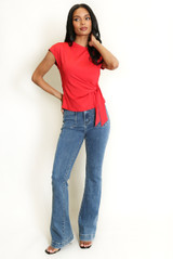 Tie Side Cap Sleeve Top
