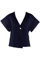 Short Sleeve One Button Cardigan