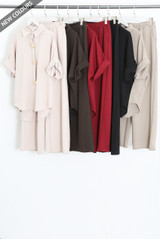 Sun Button Blouse And Trousers Set