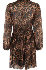 Leopard Tiered Chiffon Dress