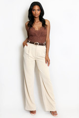 Lace Crochet Cami Bodysuit 