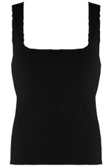 Square Neck Fine Knit Vest Top