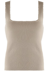Square Neck Fine Knit Vest Top