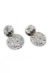 Embossed Circular Earrings
