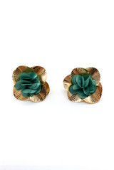 Chiffon Petal Flower Earrings