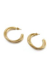 Slim Double Hoop Earrings