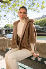 Luxe Faux Fur Hooded Cape 