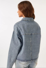 Front Knotted Denim Jacket