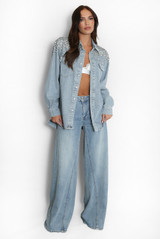 Diamante Trim Denim Jacket