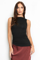 Asymmetric Hem Sleeveless Top