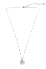 Chunky Diamante Clover Pendant Necklace