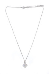 Diamante Clover Pendant Necklace