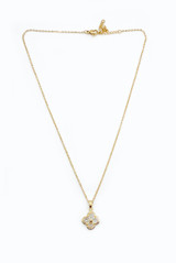 Diamante Clover Pendant Necklace