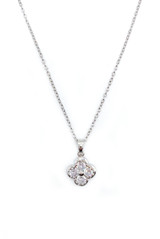 Diamante Clover Pendant Necklace