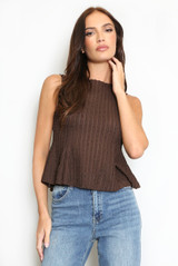 Sleeveless Peplum Top