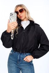 Cropped Hooded Jacket 