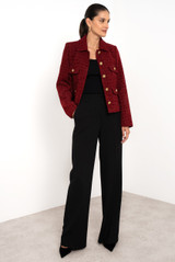 Metallic Tweed Boxy Blazer