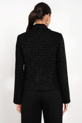 Metallic Tweed Boxy Blazer