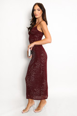 Mesh Leopard Print Midi Dress