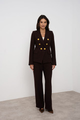 Double Breasted Blazer With Oversized Buttons