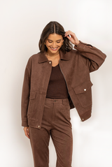 Faux Suede Jacket