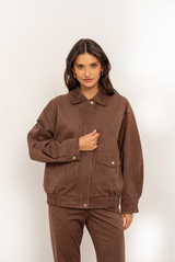 Faux Suede Jacket