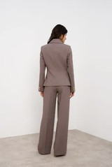 Embossed Button Tailored Blazer With Collar
