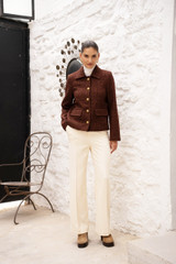  Tweed Sequin Boxy Blazer