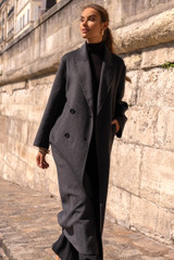 Longline Wool Blend Coat