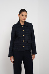 Navy Tweed Blazer
