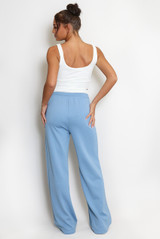 Casual Bralet and Trouser Set With Contrast Waistband 