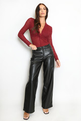 Twist Front Lace Bodysuit