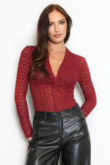 Twist Front Lace Bodysuit
