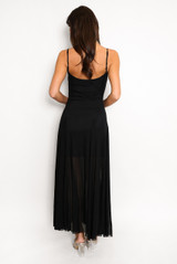 Strappy Mesh Maxi Dress
