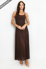 Strappy Mesh Maxi Dress