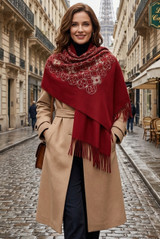 Designer Inspired Monogram Wool Blend Scarf