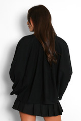 Lightweight Balloon Sleeve Bomber Jacket