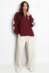 New York Embossed Relaxed Fit Shirt